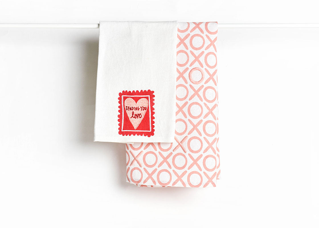 XOXO Valentines Towels, Set of 2