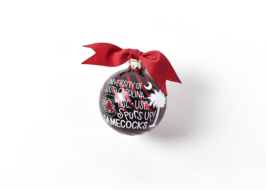 Front View of South Carolina Word Collage Ornament