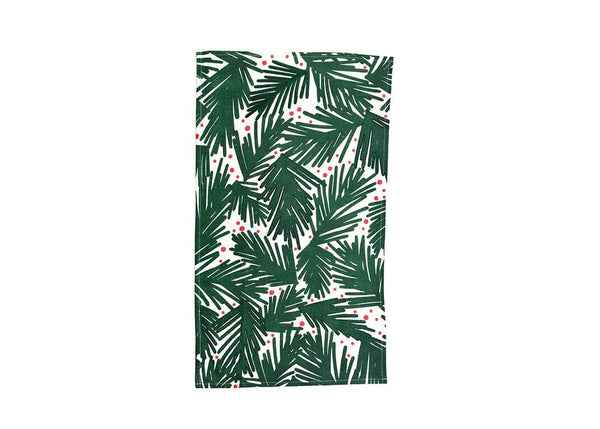 Large Balsam and Berry Tree Linen Kitchen Towel