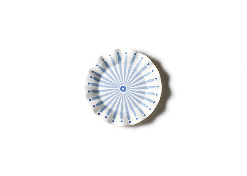 Iris Blue Burst Ruffle Salad Plate | Coton Colors
