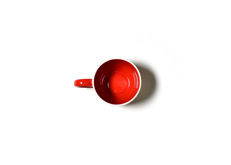 Top View of Red Buffalo Mug