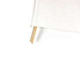 White Cover and Gold RIbbon Place Holder for Celebrate Us Book