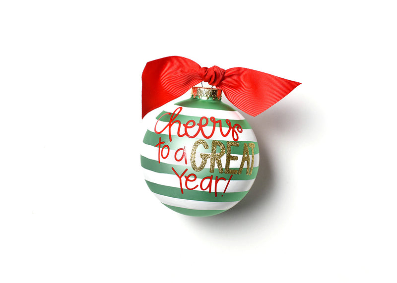 Red Writing Cheers Ornament