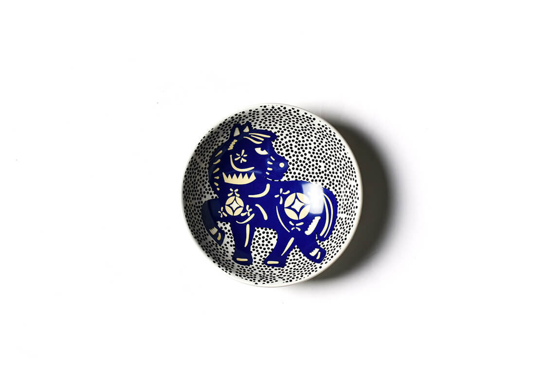 Interior view of Chinese Zodiac Horse Bowl Showcasing Design Details on Inside