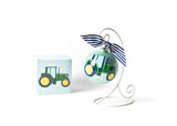 Custom Gift Box and Metal Ornament Stand On the Farm Tractor Ornament