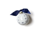 Personalization Available on Back Side of Welcome Baby Boy Gingham Ornament