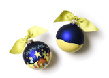 Joy to the World Glass Nativity Ornament 