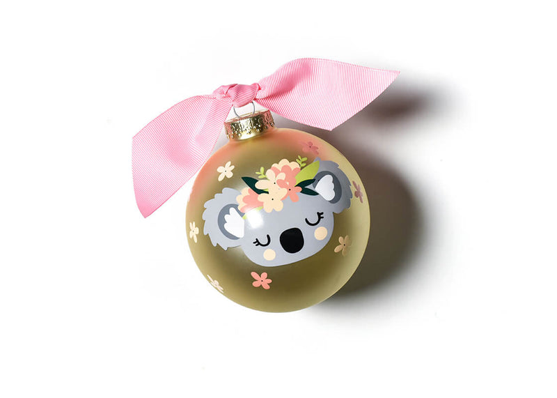 Koala Ornament with Pink Bow