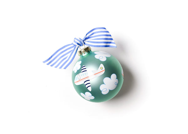 Plane Ornament with Teal Background