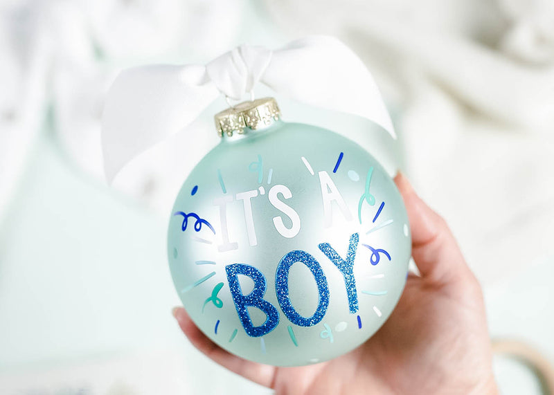 Blue Boy Popper Design Ornament It's a Boy