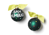 Bah Humbug Christmas Ornament with Lime Bow