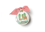 Christmas Wishes Snow Globe Ornament with Deer Scene