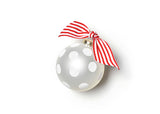Back Side of Christmas Wishes Snow Globe Ornament Available for Personalization
