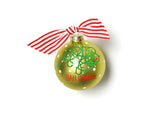 Tangled Christmas Lights Ornament with Red and White Striped Bow