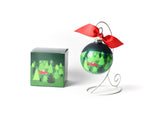 Truck on a Tree Farm Christmas Ornament with Custom Box and Ornament Stand