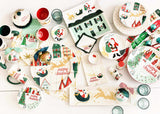 Holiday Serveware Designs Including Christmas in the Village Rooftop Square Platter