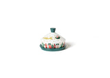 Christmas in the Village Round Holiday Butter Dish