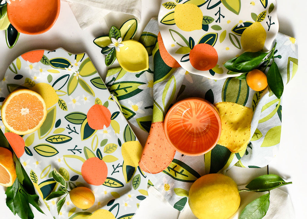 Sur La Table Citrus Kitchen Towel, Orange