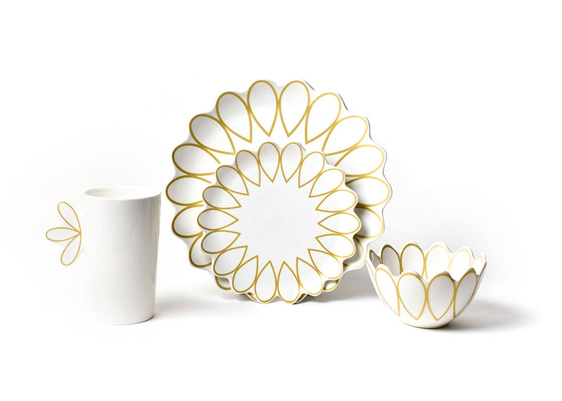 Deco Gold Scallop 4 Piece Place Setting