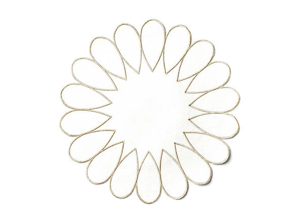 Deco Gold Scallop Round Placemat, Set of 4