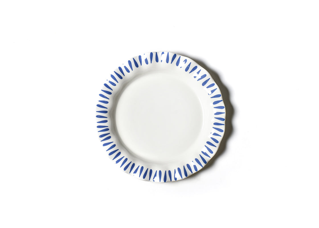 Iris Blue Drop Ruffle Dinner Plate | Coton Colors