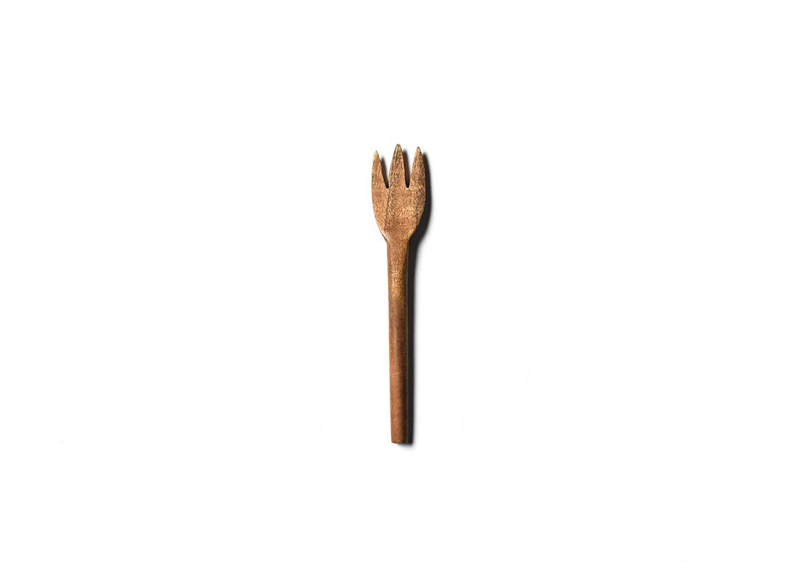 Overhead View of Fundamental Wood Appetizer Fork