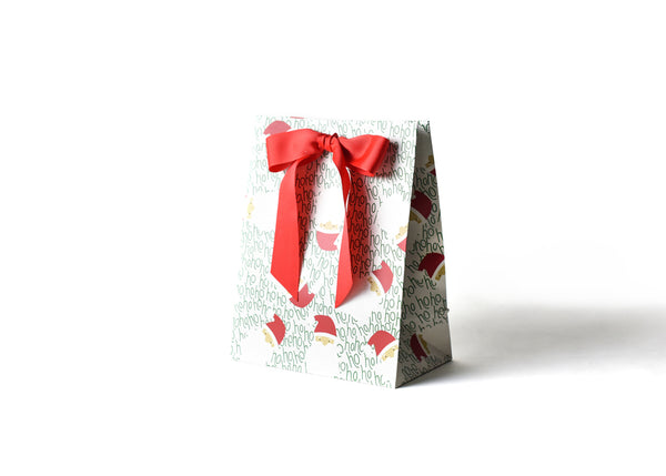 Medium Ho Ho Santa Gift Bag with Red Bow