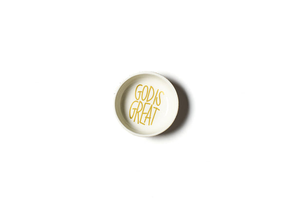 Gold Writing God Is Great Round Dipping Bowl