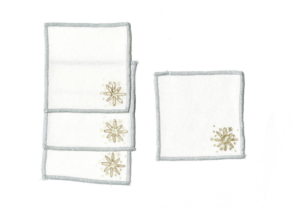 Gold Stars Cocktail Napkins, Set of 4