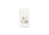 Give Thanks Embroidered Hand Towel