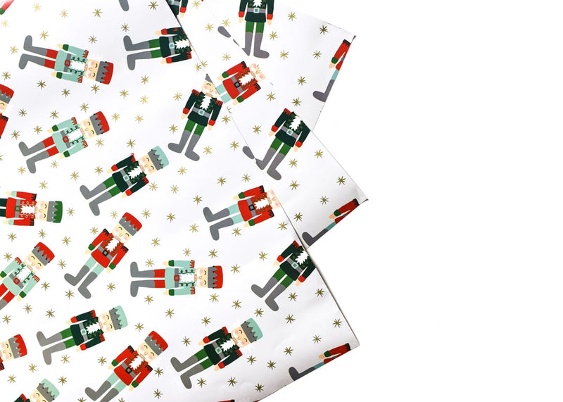 Nutcracker Gift Wrapping Paper, 3 sheets