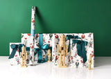 Bags and Wrapping Paper Sheets in Nutcracker Design