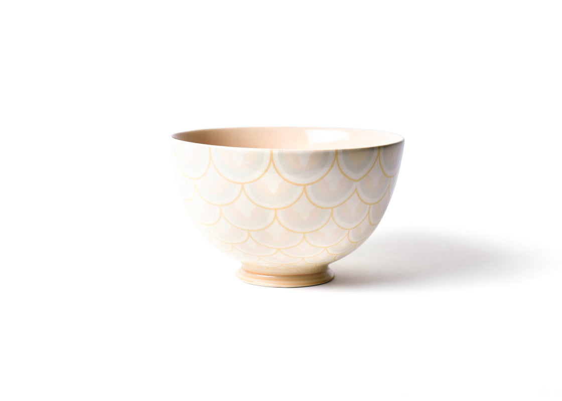 Front View of Blush Layered Arabesque 9in Footed Bowl