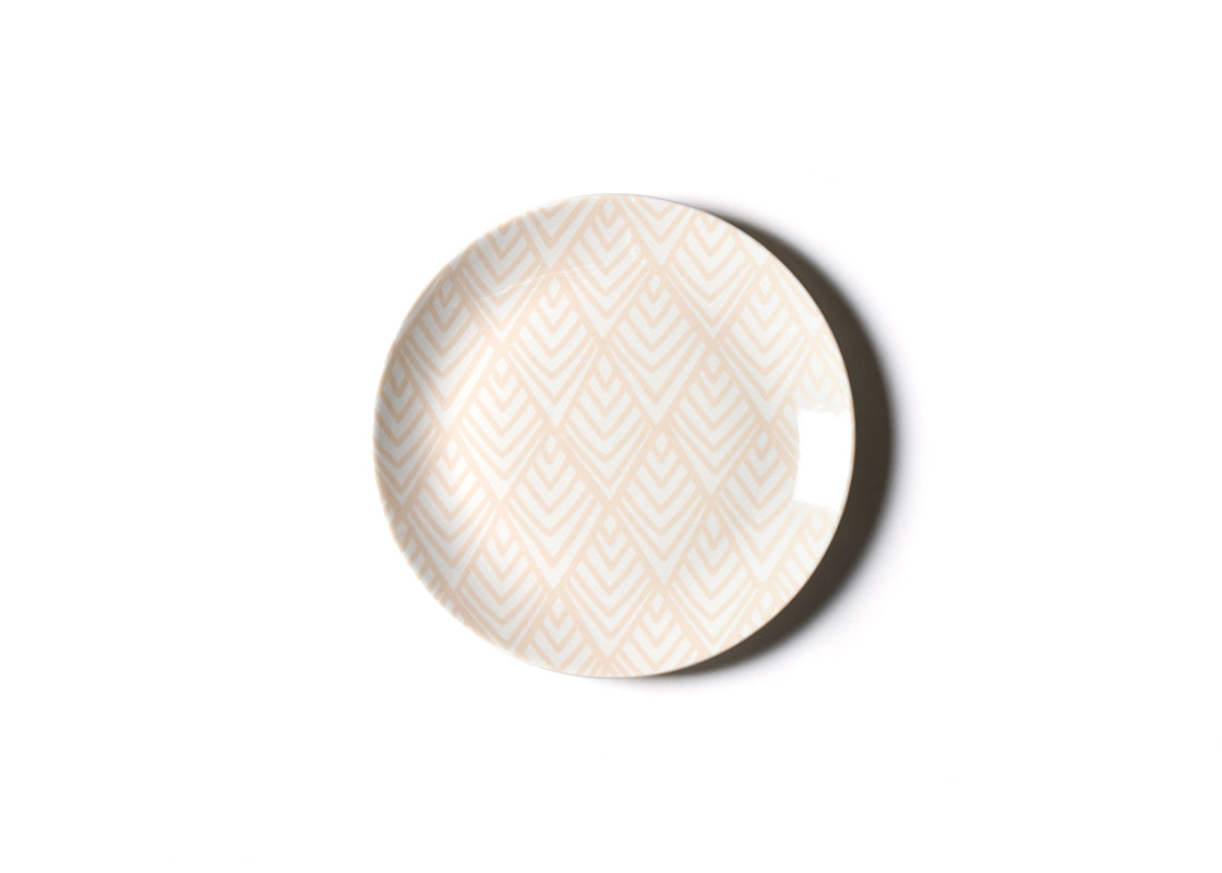 Overhead View of Blush Layered Diamond Dinner Plate Showcasing Repeating Design