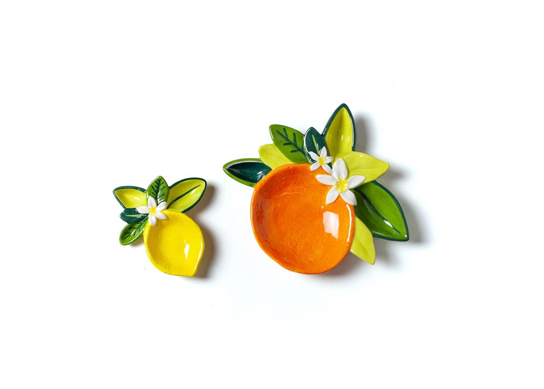 Overhead View of Orange and Lemon Trinket Bowl