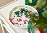 Brown Skin Santa Christmas Melanine Reindeer Plate