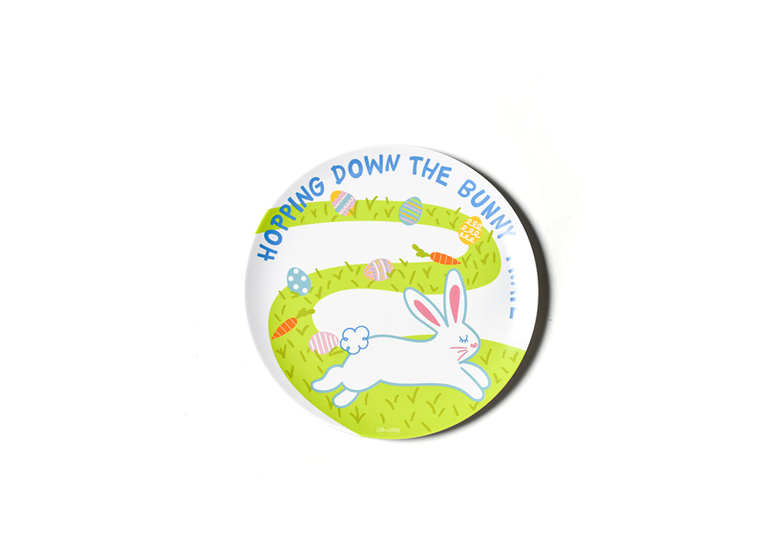 Overhead View of Bunny Trail Melamine Dinner Plate