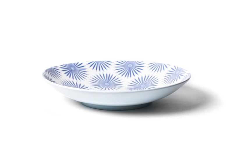 Earthenware Pasta Bowl Iris Blue Burst Design