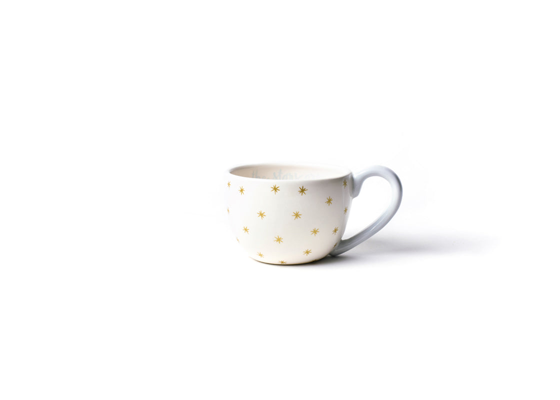 Back View of Gold Brightly Shining Stars Mug