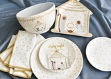 Coordinating Religious Holiday Serveware Including O Holy Night Salad Plate