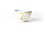 Gold Script Along Edge Tells Nativity Story on O Holy Night Footed Bowl