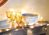 Sparkly Table Setting with O Holy Night Neutral Nativity 9” Footed Bowl