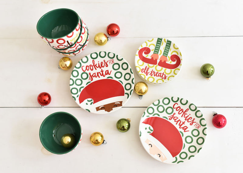 Holiday Serveware Designs Including Elf Treats Design North Pole Plate