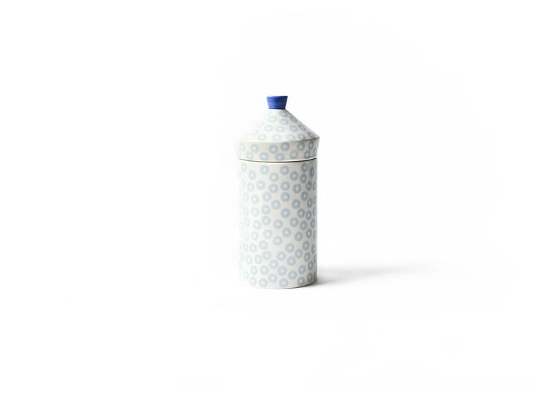 Iris Blue Pip Small Round Canister