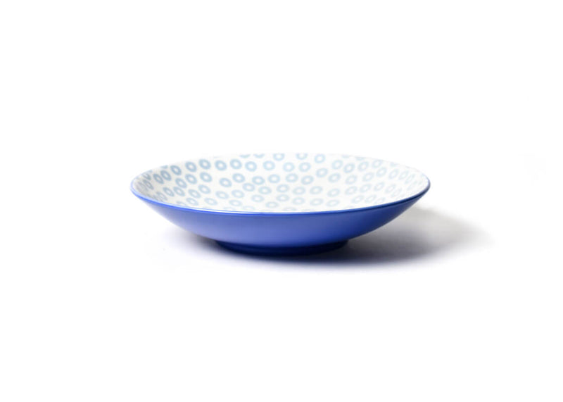 ISide View Showing Depth of Iris Blue Pip Small Pasta Bowl