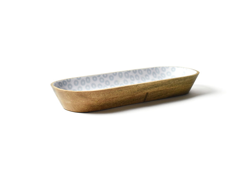 Iris Blue Pip Mango Wooden Dough Bowl