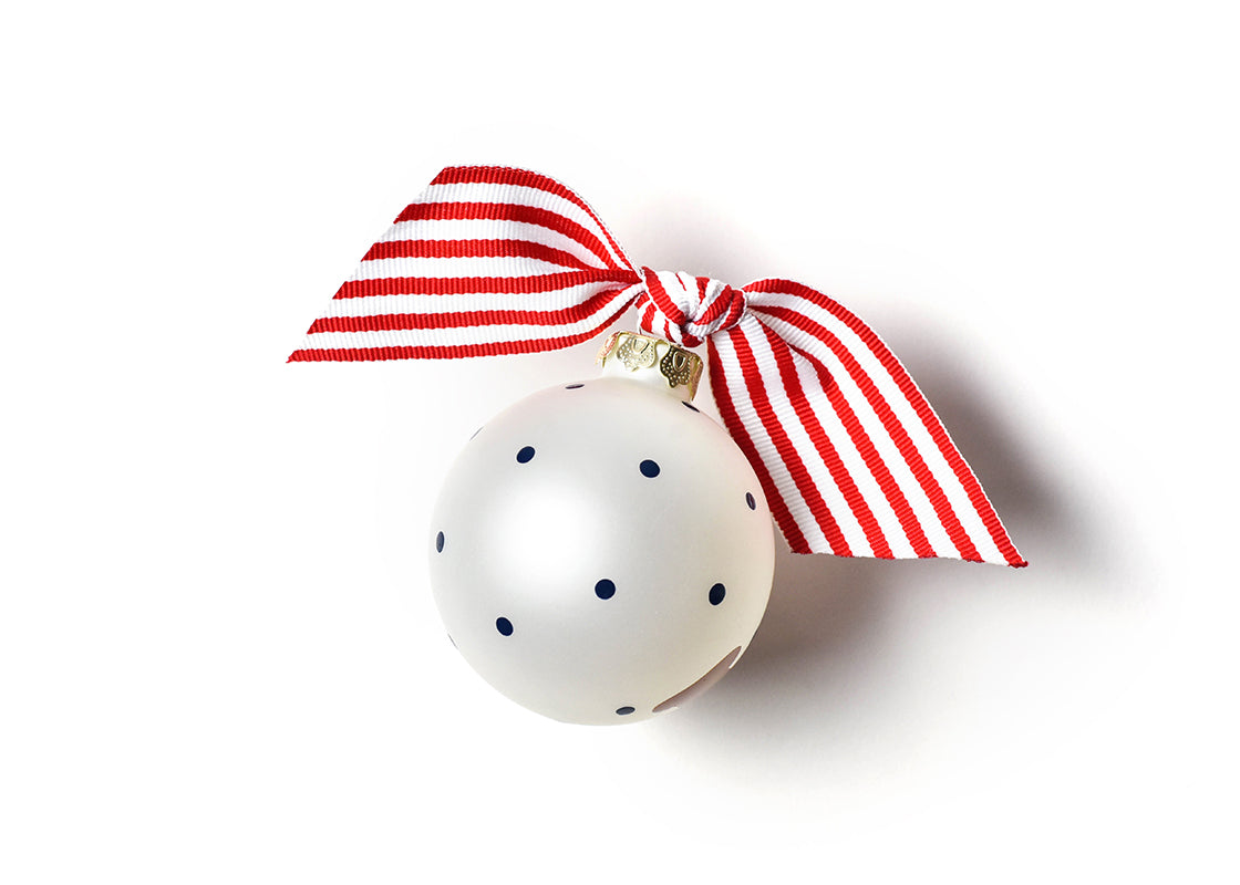 Back View of Baseball and Bat Glass Ornament Showing Design Details