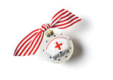 Nurses Hat on Nurse Ornament with Red Striped Bow