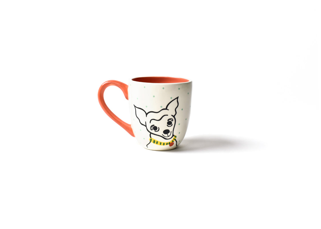 Front View of Pet Portrait Mug - Pointy