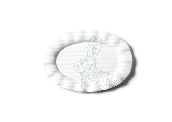 Speckled Rabbit Ruffle Oval Platter